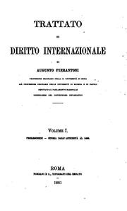 Cover of: Trattato di diritto internazionale