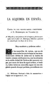 La alquimia en España: Escritos inéditos, noticias y apuntamientos que pueden servir para la ... by José Ramón de Luanco