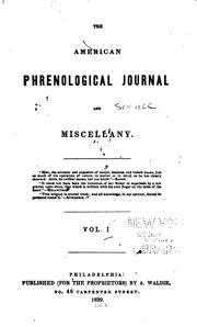 Cover of: The Phrenological Journal and Science of Health