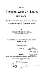Cover of: To the Central African Lakes and Back: The Narrative of the Royal ...