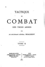 Cover of: Tactique de combat des trois armes by Alexis Henri Brialmont
