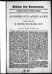 Cover of: Guerre sud-africaine by Henri Bourassa