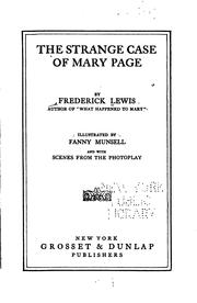 Cover of: The Strange Case of Mary Page