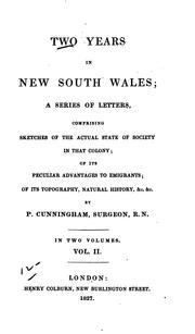 Cover of: Two Years in New South Wales: Comprising Sketches of the Actual State of ...