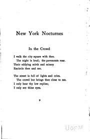 Cover of: New York Nocturnes and Other Poems