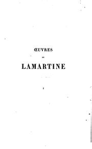 Œuvres de Lamartine by Alphonse de Lamartine
