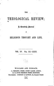 Cover of: The Theological Review: A Quarterly Journal of Religious Thought and Life by Charles Beard