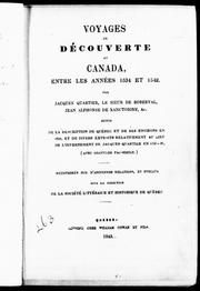 Cover of: Voyages de découverte au Canada, entre les années 1534 et 1542 by 