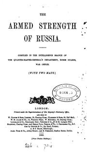 The armed strength of Russia by War office intell . div