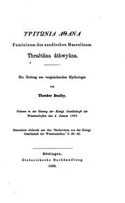 Cover of: Tritōnid Hathana: Femininum des zendischen Masculinum Thraêtâna Âthwyâna ...