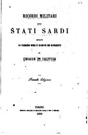 Cover of: Ricordi militari degli stati Sardi: estratti da parecchie opre si stampate che manoscritte by 