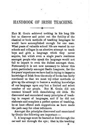Handbook of Irish Teaching: Founded on the Discoveries of M. Gouin, with a Set of Gouin Series ... by P. T. MacGinley