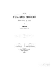 Cover of: Sur l'évaluation approchée des aires planes by Paul Mansion