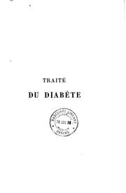 Cover of: Traité du diabète