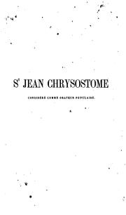Cover of: St. Jean Chrysostome