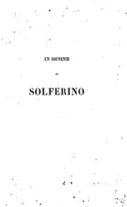 Cover of: Un Souvenir de Solferino