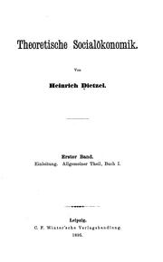 Cover of: Theoretische Socialökonomik