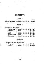 Cover of: What to Have for Dinner: Containing Menus with the Recipes Necessary for ... | Fannie Merritt Farmer