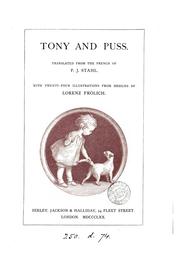 Cover of: Tony and Puss, tr. from the Fr. [Monsieur Toc-Toc] of P.J. Stahl