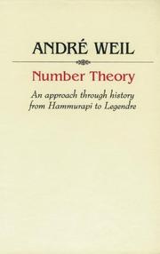 Cover of: Number Theory by André Weil