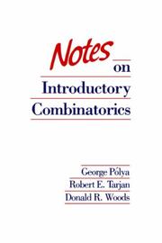 Cover of: Notes on introductory combinatorics