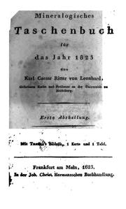 Cover of: Taschenbuch für die gesammte Mineralogie by Karl Cäsar von Leonhard, Karl Cäsar von Leonhard