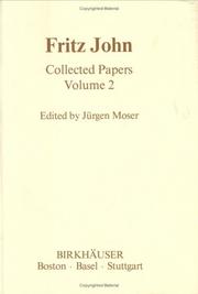 Cover of: Collected papers | Fritz John