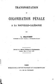 Cover of: Transportation et colonisation pénale à la Nouvelle-Calédonie