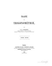 Cover of: Traité de trigonométrie by Joseph Alfred Serret