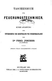 Cover of: Taschenbuch für Feuerungstechniker: Kurze Anleitung zur Untersuchung und ...