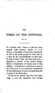 Cover of: The Times of the Gentiles by Hugh McNeile