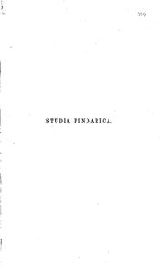 Cover of: Studia critica et epicritica in Pindarum by Henricus van Herwerden, Henricus van Herwerden