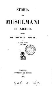 Cover of: Storia dei Musulmani di Sicilia by Michele Amari