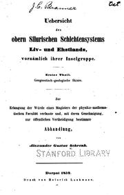 Cover of: Uebersicht des Obern silurischen Schichtensystems Liv- und Ehstlands, vornämlich ihrer ...