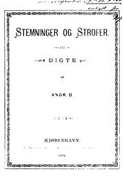 Cover of: Stemninger og strofer: Digte by Andreas Dolleris