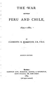 Cover of: The war between Peru and Chile, 1879-1882