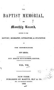 The Baptist Memorial and Monthly Record by No name