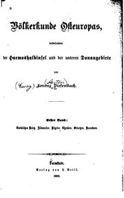 Cover of: Völkerkunde Osteuropas, insbesondere der Haemoshalbinsel und der unteren ...