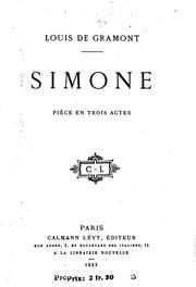 Cover of: Simone: pièce en trois actes