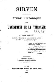 Cover of: Sirven: étude historique sur l'avènement de la tolérance