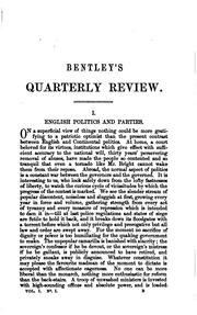Bentley's quarterly review by No name