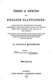 Cover of: Trees & Shrubs for English Plantations: A Selection and Description of the Most Ornamental Trees ...