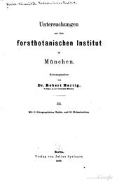 Cover of: Untersuchungen aus dem Forstbotanischen Institut zu München
