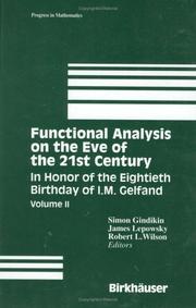Cover of: Functional Analysis on the Eve of the 21st Century | 