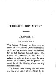 Cover of: Thoughts for Advent