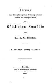 Cover of: Versuch einer bloss philologischen Erklärung mehrerer dunklen und streitigen ...