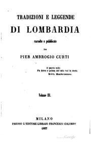 Cover of: Tradizioni e leggende in Lombardia: raccolte e pubblicate