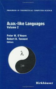 Cover of: Algol-like Languages (Progress in Theoretical Computer Science) by R. D. Tennent, Peter O'Hearn, Robert Tennent, Peter O'Hearn, Robert Tennent