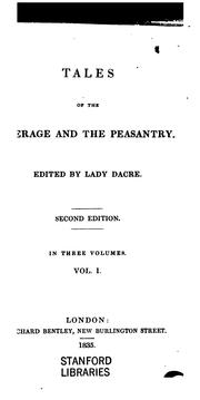 Cover of: Tales of the Peerage and the Peasantry by Arabella Jane Sullivan