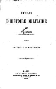 Cover of: Studes d'histoire militaire: antiquité et moyenâge